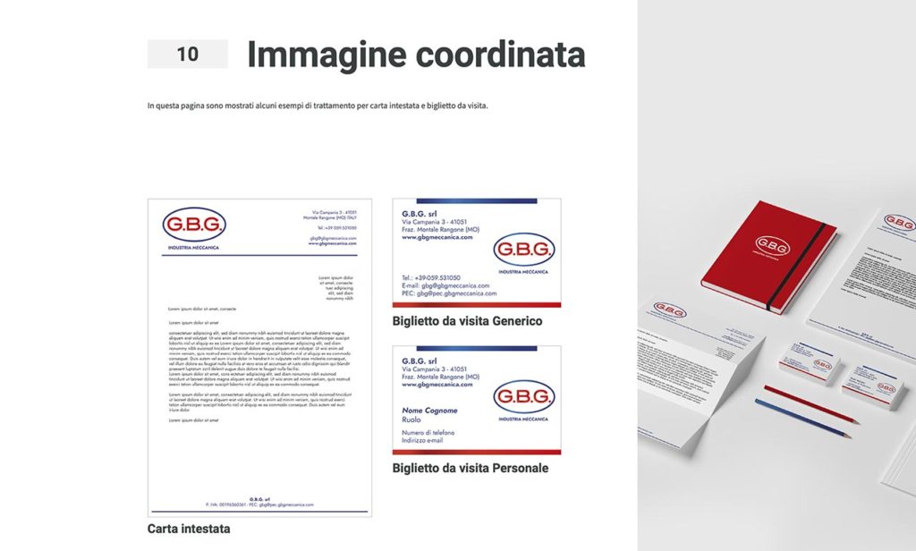 GBG Meccanica immagine coordinata